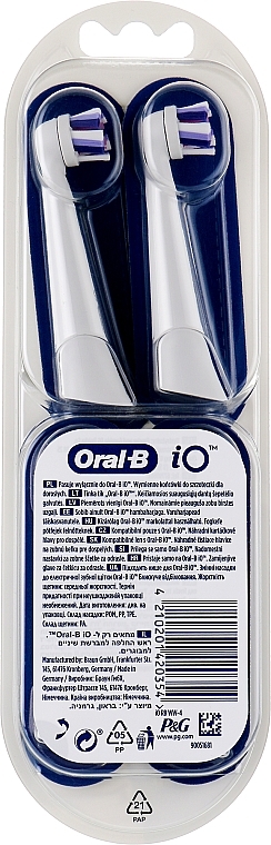 Насадки для електричної щітки, білі, 4 шт. - Oral-B iO Radiant White — фото N10