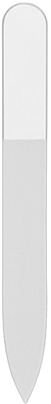 Скляна пилочка для нігтів 90 мм, біла - Sincero Salon Glass Nail File Duplex, White — фото N1