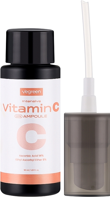 Інтенсивна ампульна сироватка для обличчя з вітаміном С - Vegreen Intensive Vitamin C 20% Ampoule — фото N2