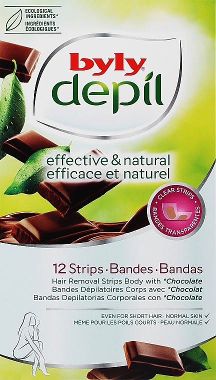 Восковые полоски для депиляции тела "Шоколад" - Byly Depil Chocolate Hair Removal Strips Body