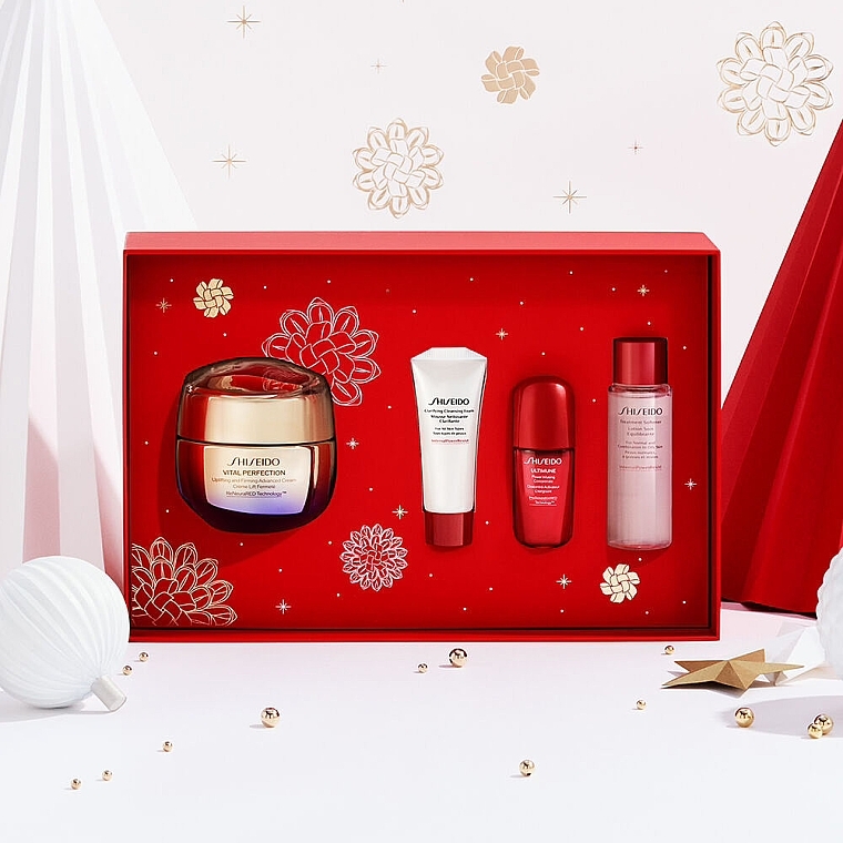 Набір, 5 продуктів - Shiseido Vital Perfection & Ginza Night Eau de Parfum Intense Holiday Kit — фото N4