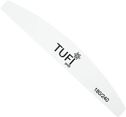 Пилочка для ногтей 180/240, белая - Tufi Profi Premium — фото N1