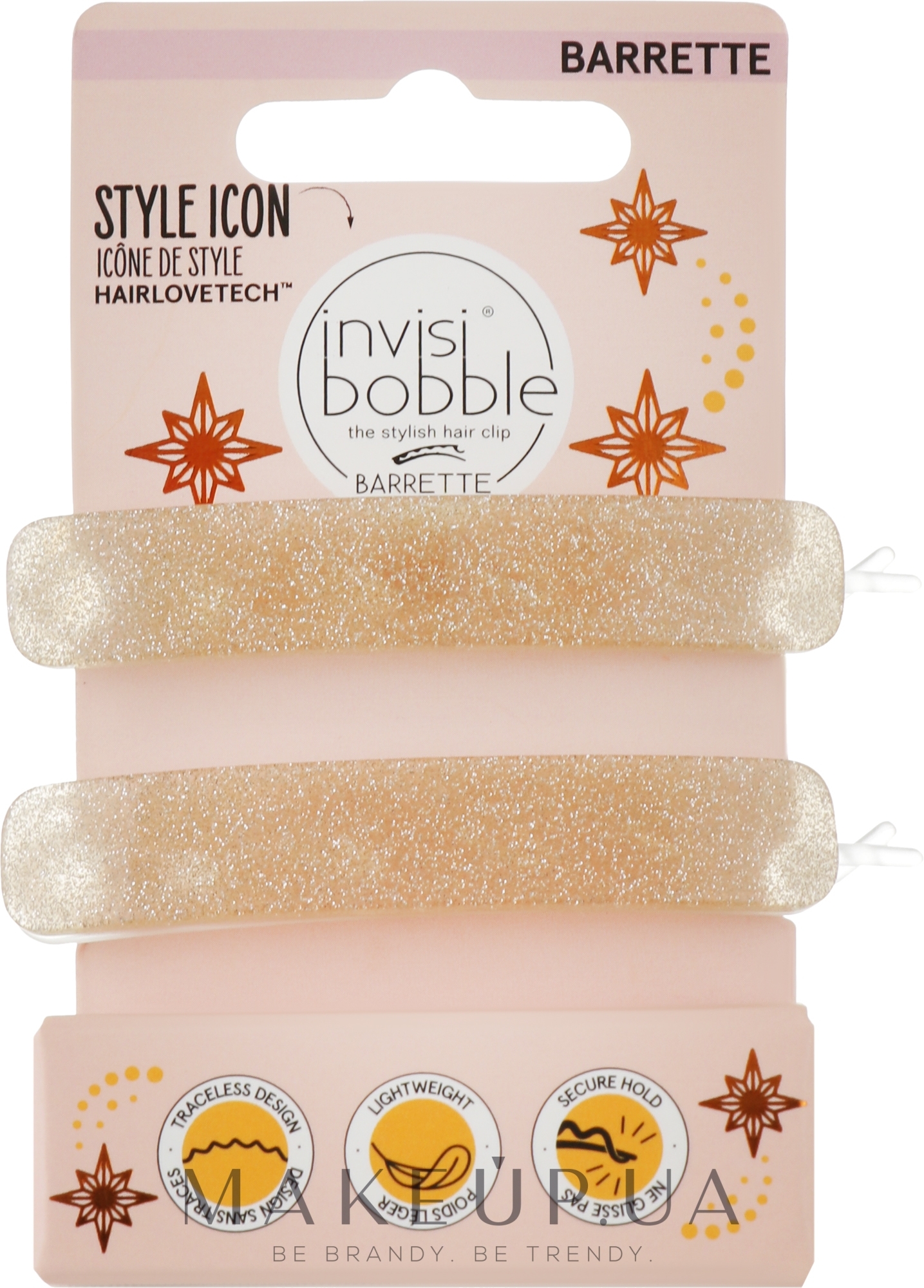 Заколка для волос - Invisibobble Barrette Time To Shine Glitterally — фото 2шт