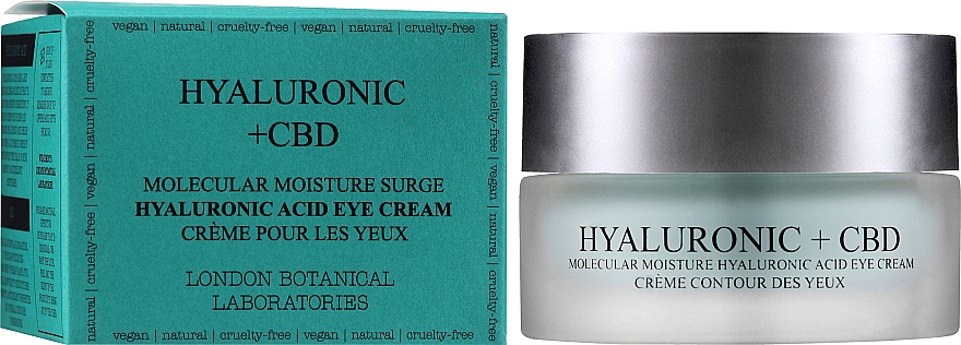Крем для глаз - London Botanical Laboratories Hyaluronic acid+CBD Molecular Moisture Surge Eye Cream — фото N2