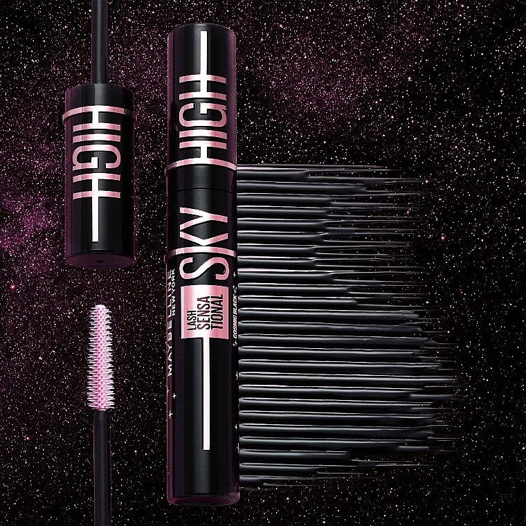 УЦЕНКА Тушь для ресниц удлиняющая - Maybelline New York Lash Sensational Sky High Cosmic Black * — фото N9