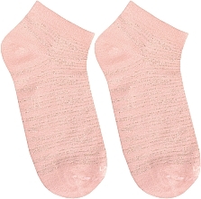 Шкарпетки жіночі демісезонні з люрексом, 3241, персикові - Duna — фото N1