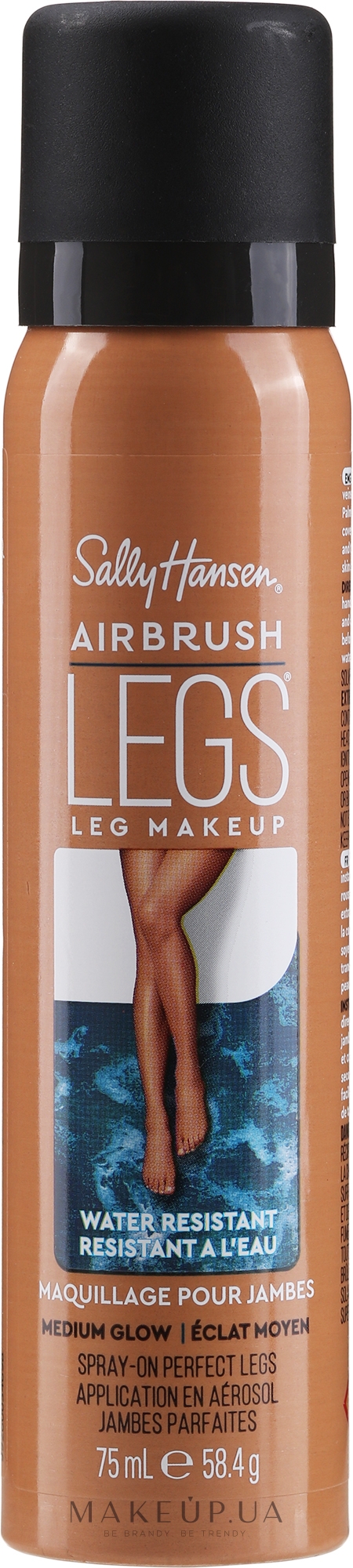 Тональний спрей для ніг - Sally Hansen Airbrush Legs Medium Glow — фото 75ml