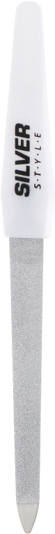 Пилка для ногтей сапфировая с радиусом, 15 см, белая - Silver Style