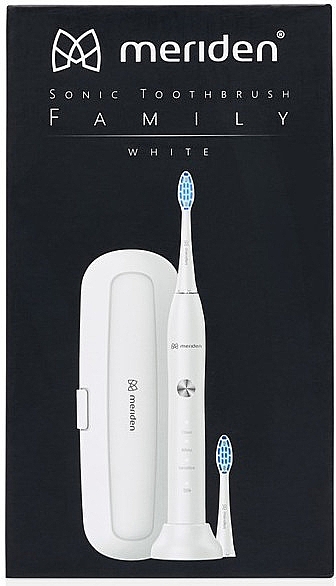 Звуковая зубная щетка, белая - Meriden Family White — фото N1