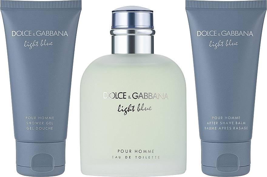 Dolce&Gabbana Light Blue Pour Homme - Набір (edt/125ml + sh/gel/50ml + ash/balm/50ml) — фото N3