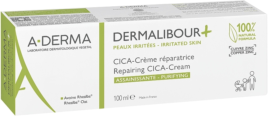 Восстанавливающий крем для раздраженной кожи - A-Derma Dermalibour + Repairing CICA-Cream — фото N4