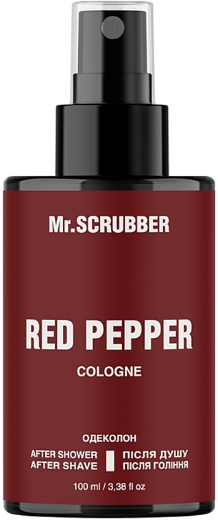 Одеколон після душу, після гоління «Червоний перець» - Mr.Scrubber Red Pepper Cologne After Shower After Shave — фото N1