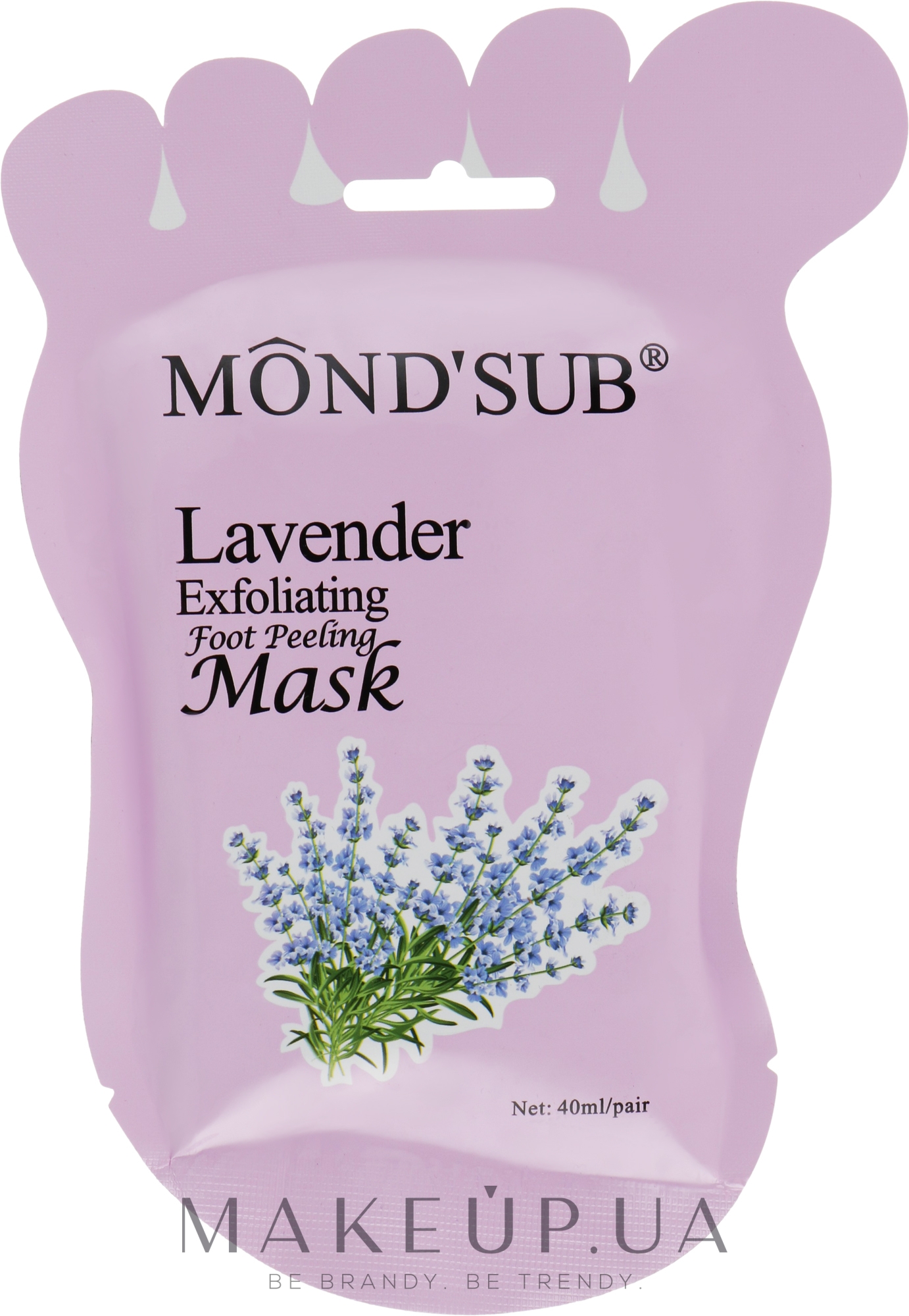 Відлущувальна маска-пілінг для ніг з екстрактом лаванди - Mond'Sub Lavender Exfoliating Foot Peeling Mask — фото 40ml