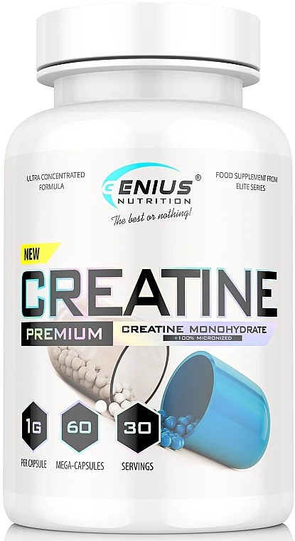 Харчова добавка "Креатин моногідрат", у капсулах - Genius Nutrition Creatine Monohydrate — фото N1