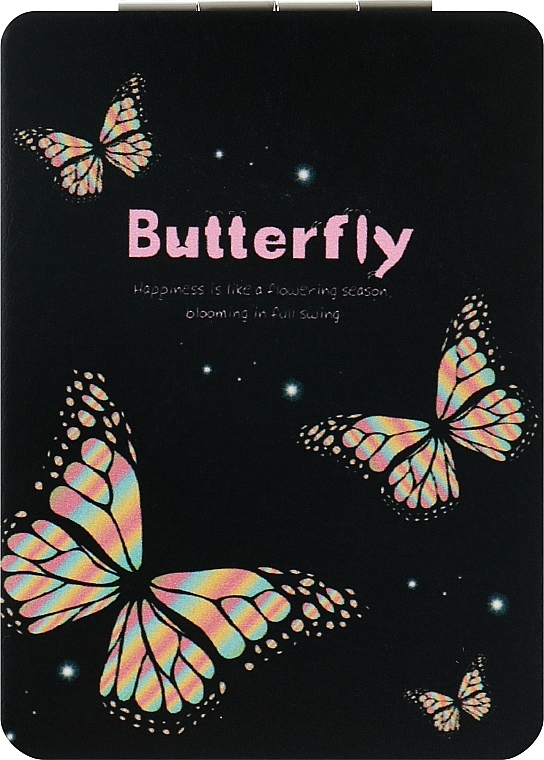 Дзеркало косметичне "Butterfly", прямокутне, рожеве - SPL — фото N1