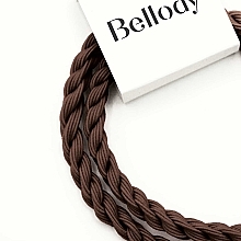 Резинка для волосся, mocha brown, 4 шт. - Bellody Original Hair Ties — фото N3