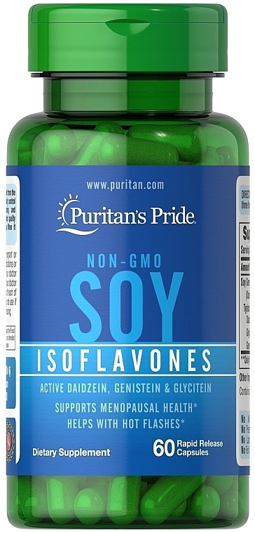 Пищевая добавка "Изофлавоны сои", 750 мг - Puritan's Pride Non-GMO Soy Isoflavones 750 mg — фото N1
