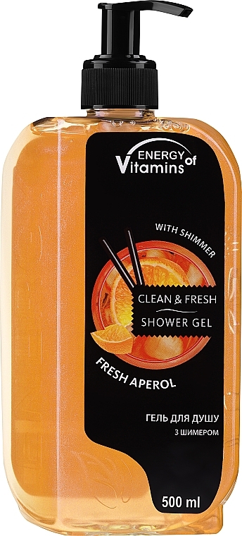 Гель для душу із шимером - Energy of Vitamins Fresh Aperol Shower Gel With Shimmer