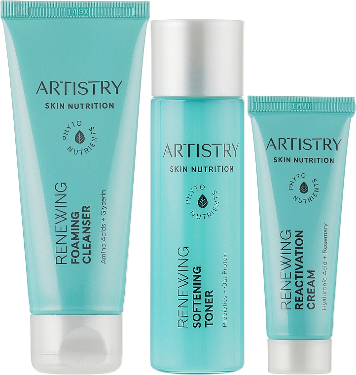 Набор средств для восстановления кожи - Amway Artistry Skin Nutrition (foam/50ml + ton/50ml + cr/15g) — фото N2