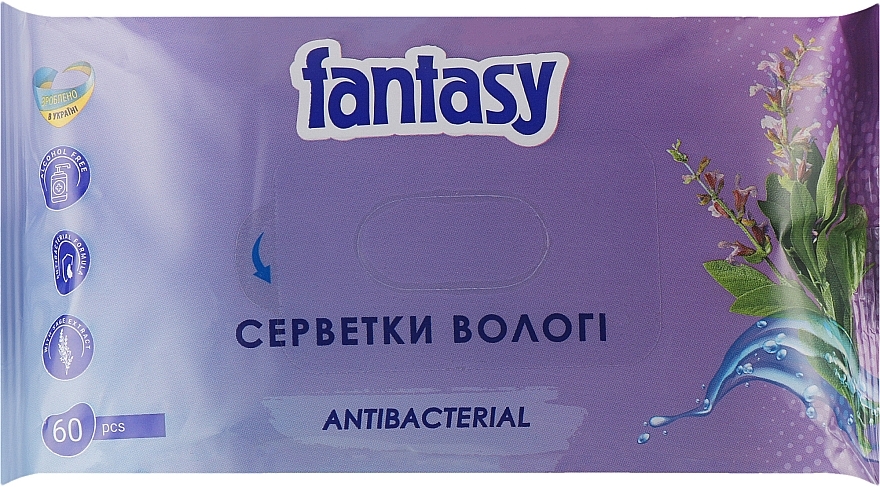 Влажные салфетки антибактериальные - Fantasy Beauty — фото N1