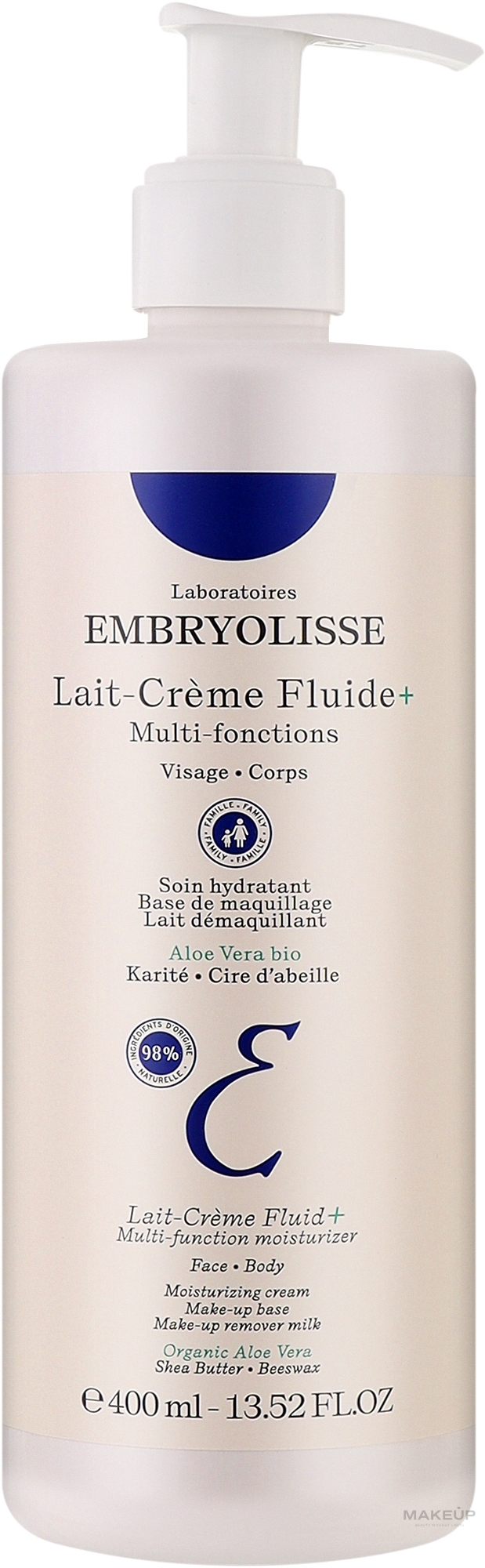 Увлажняющее молочко-крем для тела - Embryolisse Laboratories Lait-Creme Fluide+ — фото 400ml