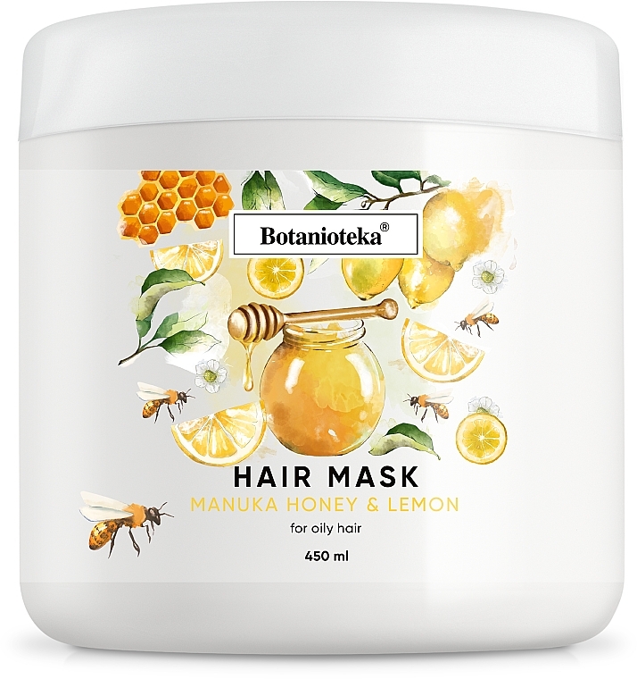 Маска для жирных волос "Лимон и мед манука" - Botanioteka Mask For Oily Hair