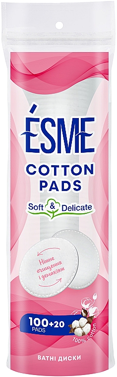 Косметические ватные диски "Мягкие и нежные", 120 шт - Esme Cotton Pads Soft & Delicate