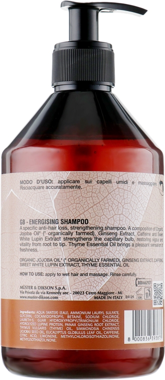 Шампунь проти випадіння волосся - Dikson EG Energizzante Shampoo — фото N2