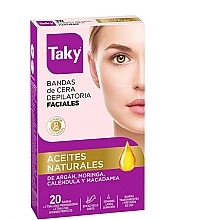 Восковые полоски для депиляции лица с маслами - Taky Depilatory Face Wax Strips — фото N2