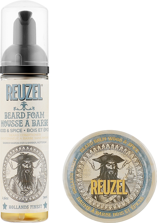 Набор - Reuzel Wood and Spice Beard Try Me Kit (balm/35g + foam/70ml ) — фото N2