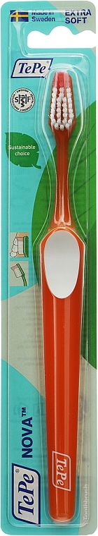Зубна щітка, екстрам'яка, помаранчева - TePe Extra Soft Nova — фото N1
