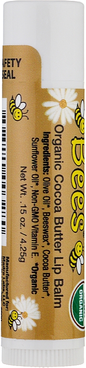 Бальзам для губ органічний "Какао масло" - Sierra Bees Organic Cocoa Butter Lip Balm — фото N2