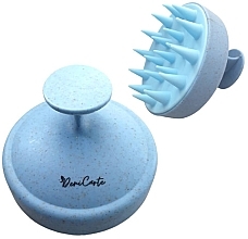 Щітка-масажер для шкіри голови, пастельно-блакитна - Deni Carte — фото N1