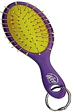 Щітка для волосся з кільцем, фіолетова - Wet Brush Neon Keychain Brush — фото N2