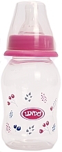 Духи, Парфюмерия, косметика Бутылочка для кормления изогнута с силиконовой соской, 125 мл, розовая - Lindo Li144
