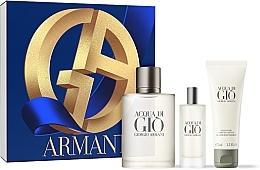 Парфумерія, косметика Giorgio Armani Acqua Di Gio Pour Homme - Набір (edt/100ml + edt/15ml + sh/gel/75ml)