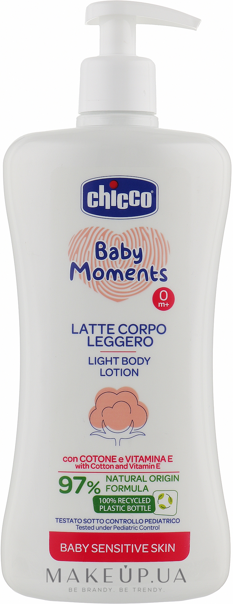 Лосьон для тела для чувствительной кожи - Chicco Baby Moments — фото 500ml