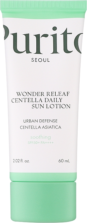 Солнцезащитный лосьон для лица - Purito Seoul Wonder Releaf Centella Daily Sun Lotion SPF50+ PA++++ — фото N1