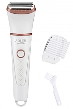 Парфумерія, косметика Бездротова жіноча електробритва, біла - Adler Lady Shaver Wet & Dry Shaving AD 2941