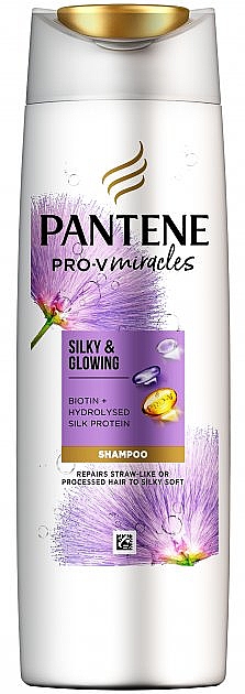 Безсульфатний шампунь для волосся - Pantene Pro-V Miracles Silky & Glowing Shampoo — фото N2