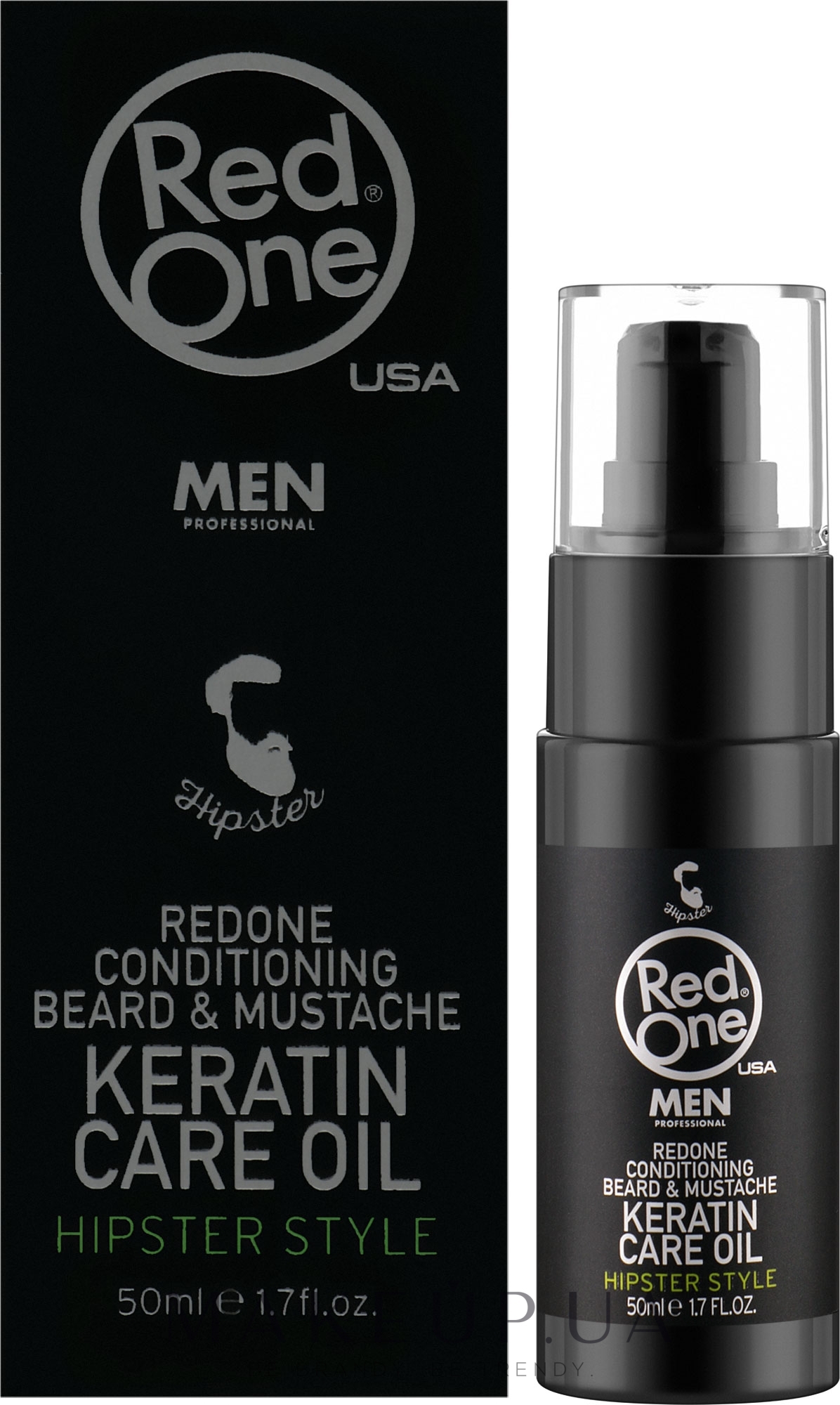 Кератиновое масло-кондиционер для бороды - Red One Conditioning Beard & Mustache Keratin Care Oil — фото 50ml