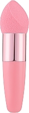 Косметический спонж с гладкой ручкой, розовый - Bubble Bar — фото N1