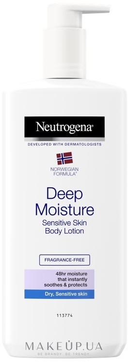 Лосьйон для тіла "Глибоке зволоження для чутливої шкіри" - Neutrogena Deep Moisture Body Lotion — фото 400ml