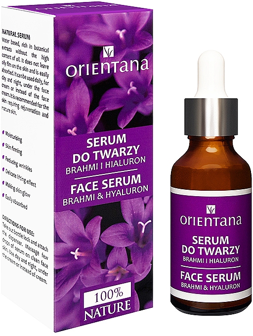 Сироватка для обличчя - Orientana Brahmi & Hyaluronic Acid Face Bio Serum — фото N1