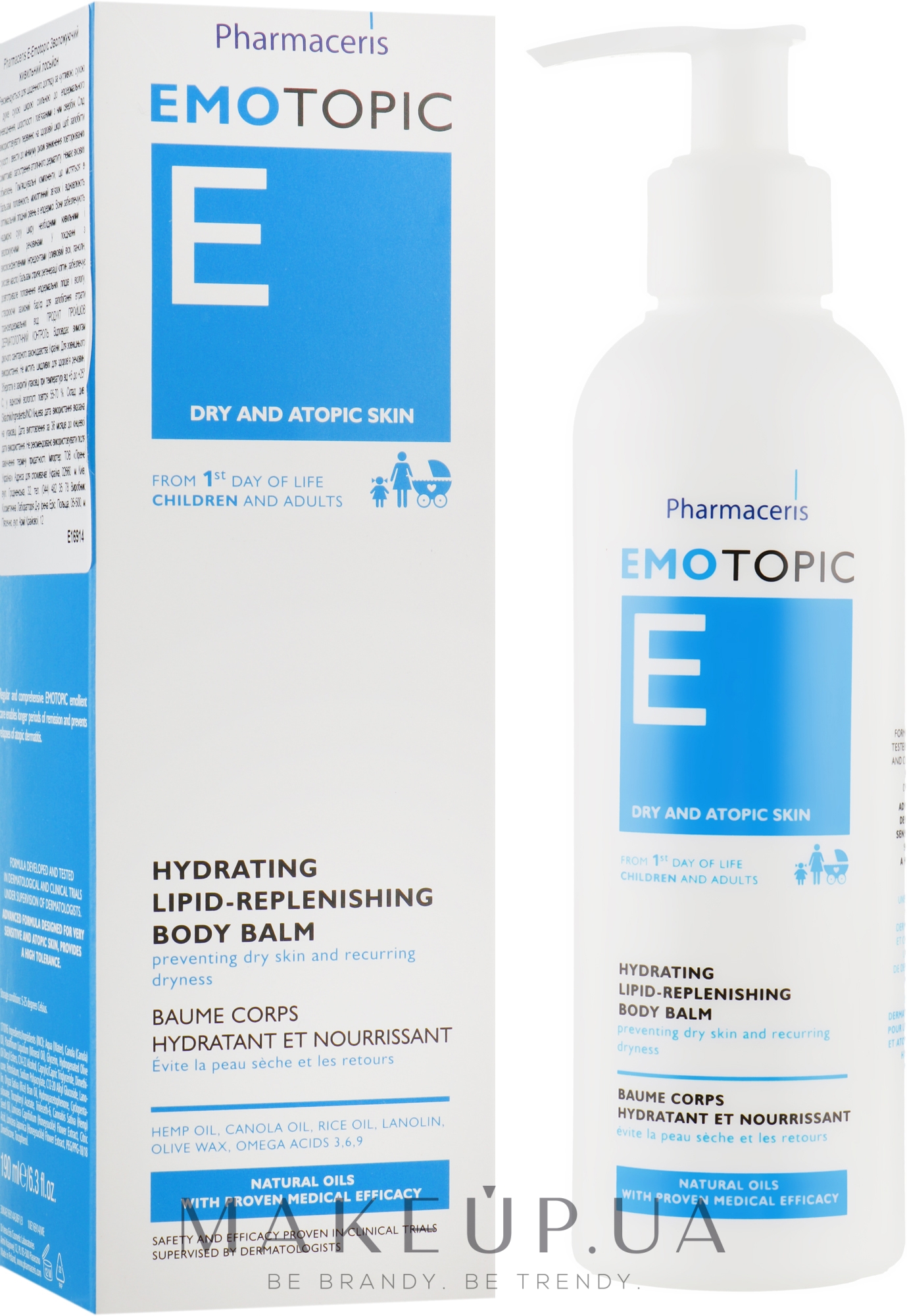 Увлажняющий бальзам для сухой и склонной к атопическому дерматиту кожи - Pharmaceris E Emotopic Hydrating Lipid-Replenishing Body Balm — фото 190ml