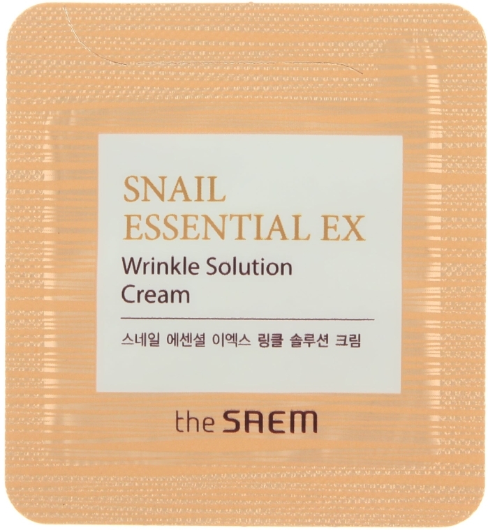 Крем от морщин с улиточным секретом - The Saem Snail Essential EX Wrinkle Solution Cream (пробник)