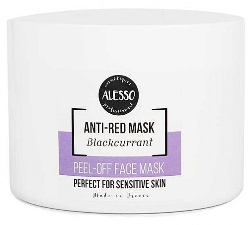 Заспокійлива альгінатна маска з чорною смородиною - Alesso Peel-Off Face Anti-Red Blackcurrant Mask — фото N1
