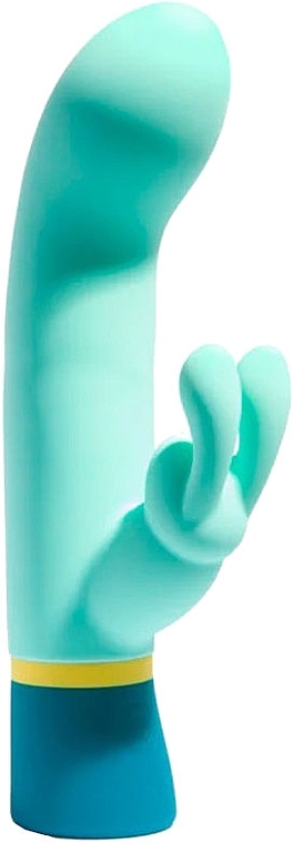 Вібратор-кролик для подвійної стимуляції, синій - Platanomelon Gus Basics Bunny Vibrator — фото N1