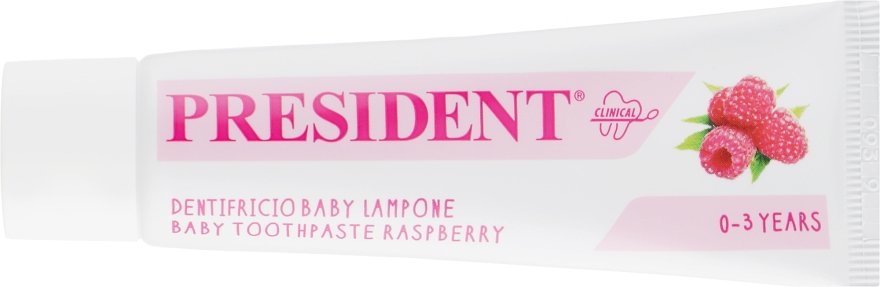 Зубна паста - President Baby Raspberry 0-3 років — фото N2