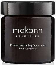 Підтягувальний антивіковий крем для обличчя "Троянда та чорниця" - Mokann Cosmetics Firming Anti-aging Face Cream Rose & Blueberry — фото N1